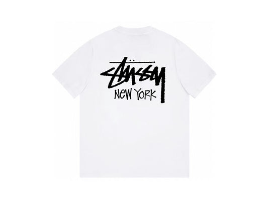 White Stussy New York Logo T-Shirt
